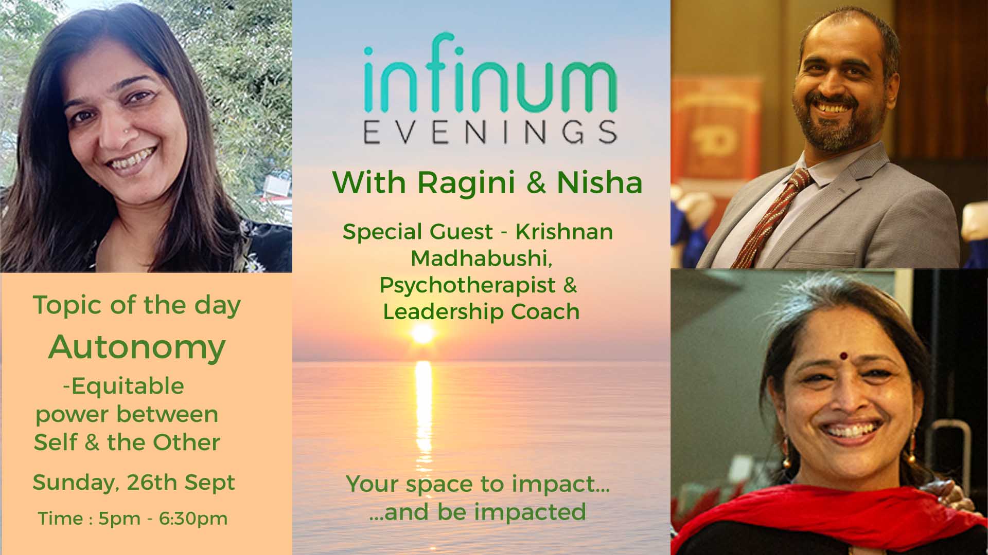 Infinum Evenings: Autonomy – Equitable power between Self & the Other : 26th Sept