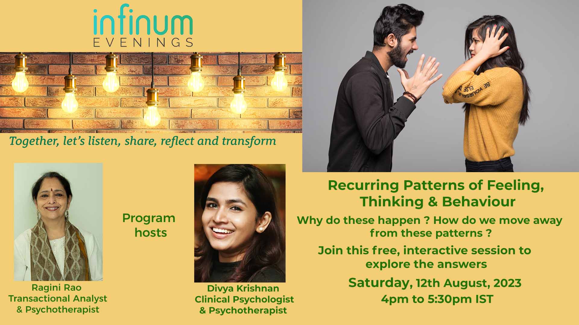 Infinum Evenings : Recurring Patterns of Feeling, Thinking & Behaviour