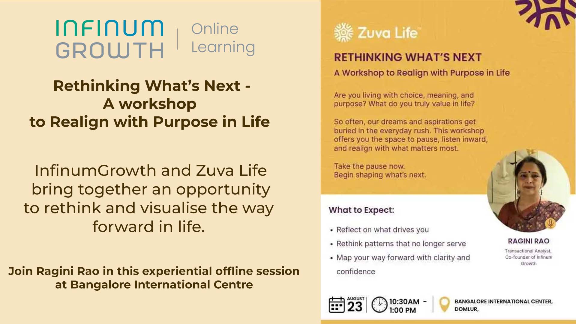 Rethinking What’s Next – A workshop to realign with Purpose in Life