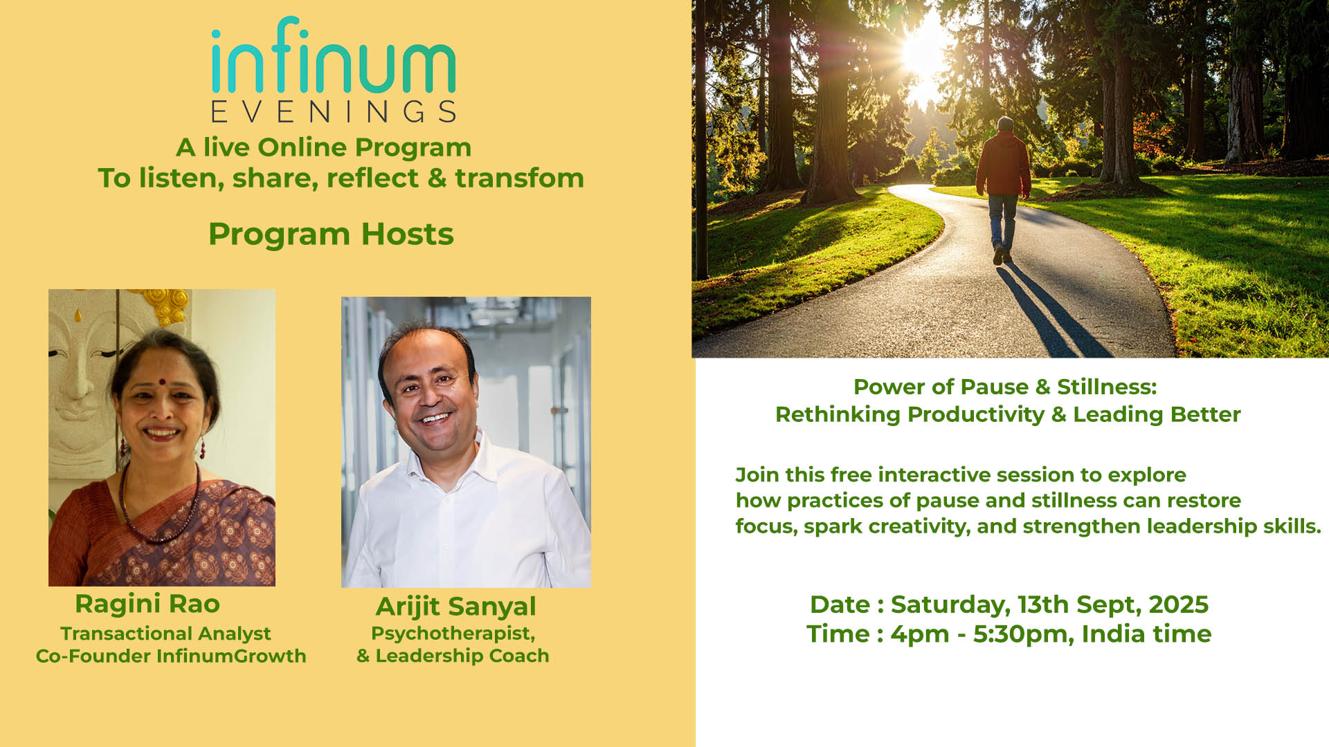 Infinum Evenings: Power of Pause & Stillness: Rethinking Productivity & Leading Better