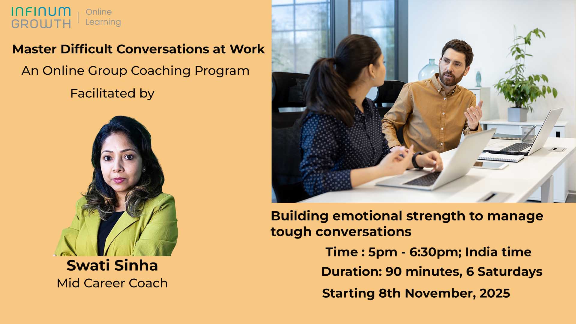 Master Difficult Conversations at Work– An Online Group Coaching Program