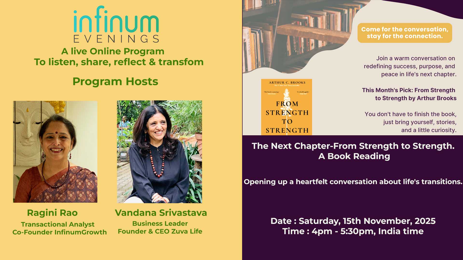Infinum Evenings:The Next Chapter-From Strength to Strength. A Book Reading