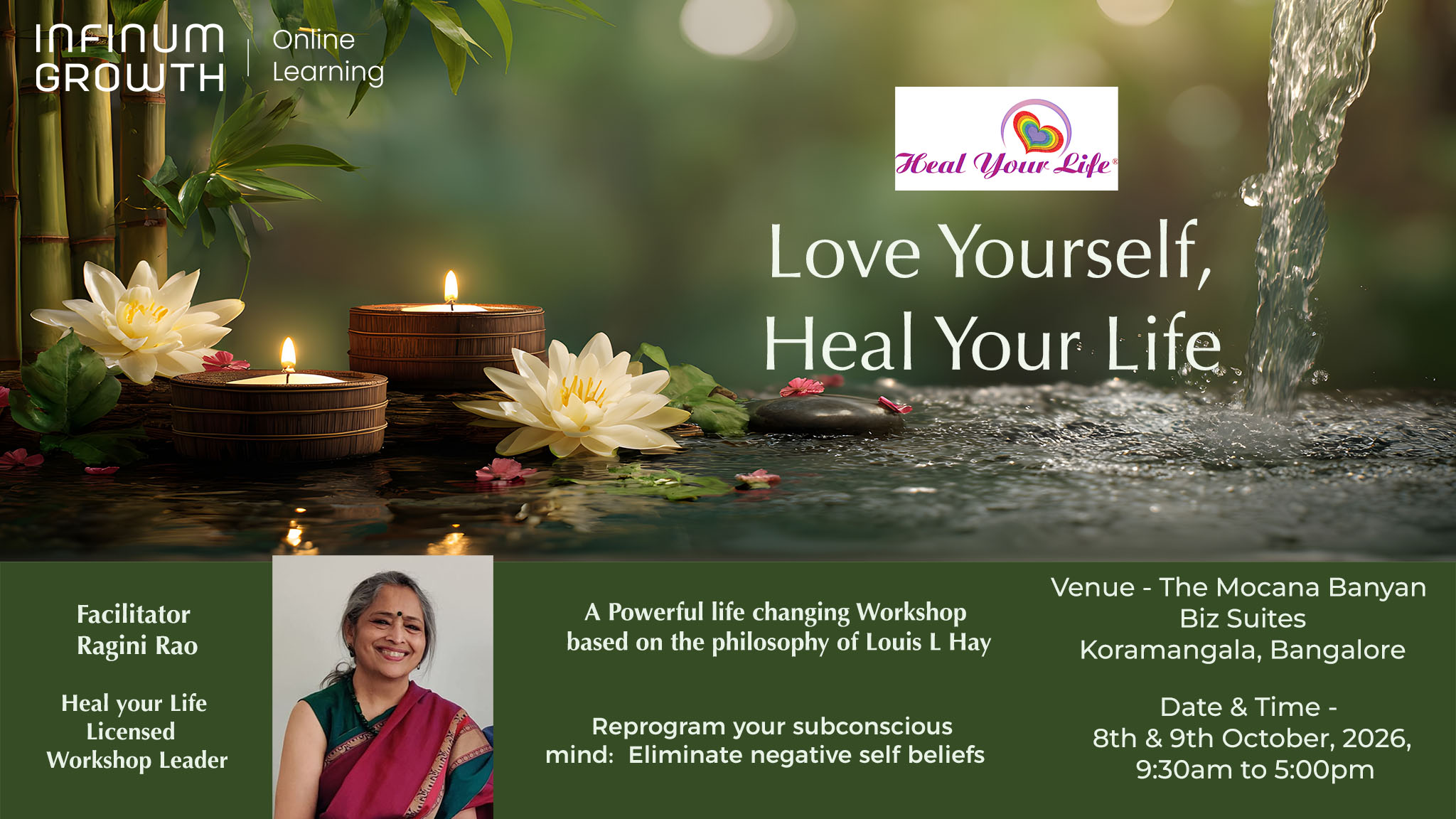 Love YourSelf, Heal your Life – A 2 Day Offline Workshop at Bengaluru